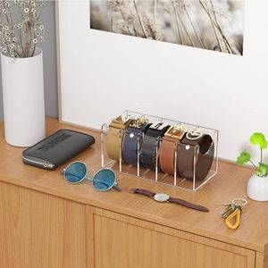 NIUBEE Organizador de cinturón, acrílico con 5 compartimentos, soporte de almace